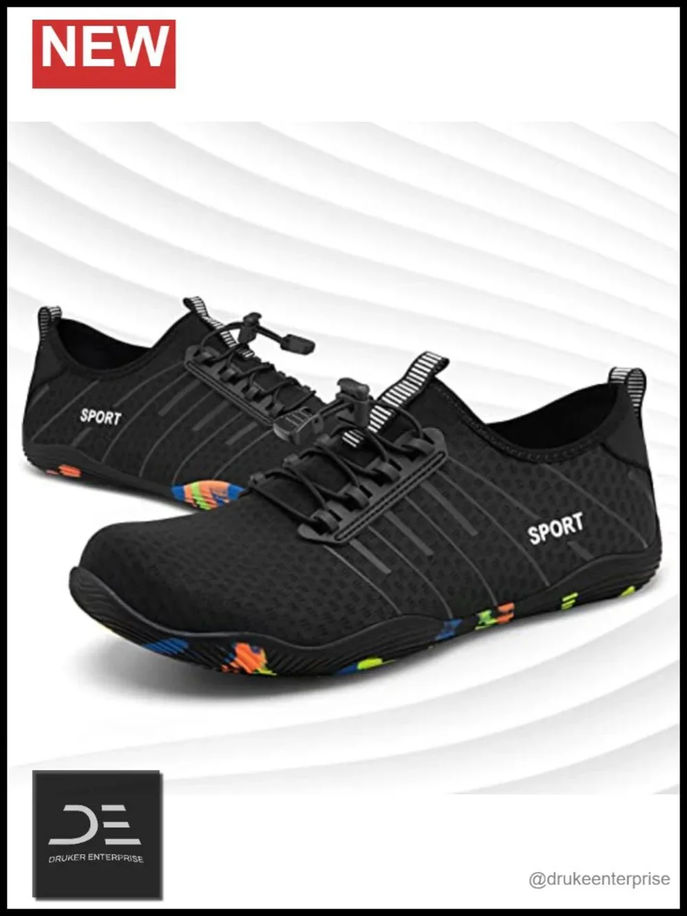 Quick Dry Water Shoes with Drainage, Slip Resistant, Lightweight